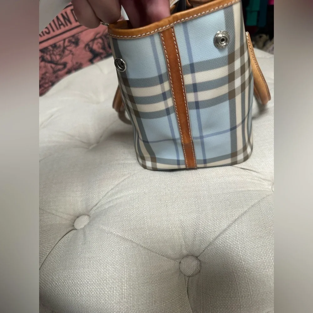 Burberry Eden Nova Check Handle Bag in Blue